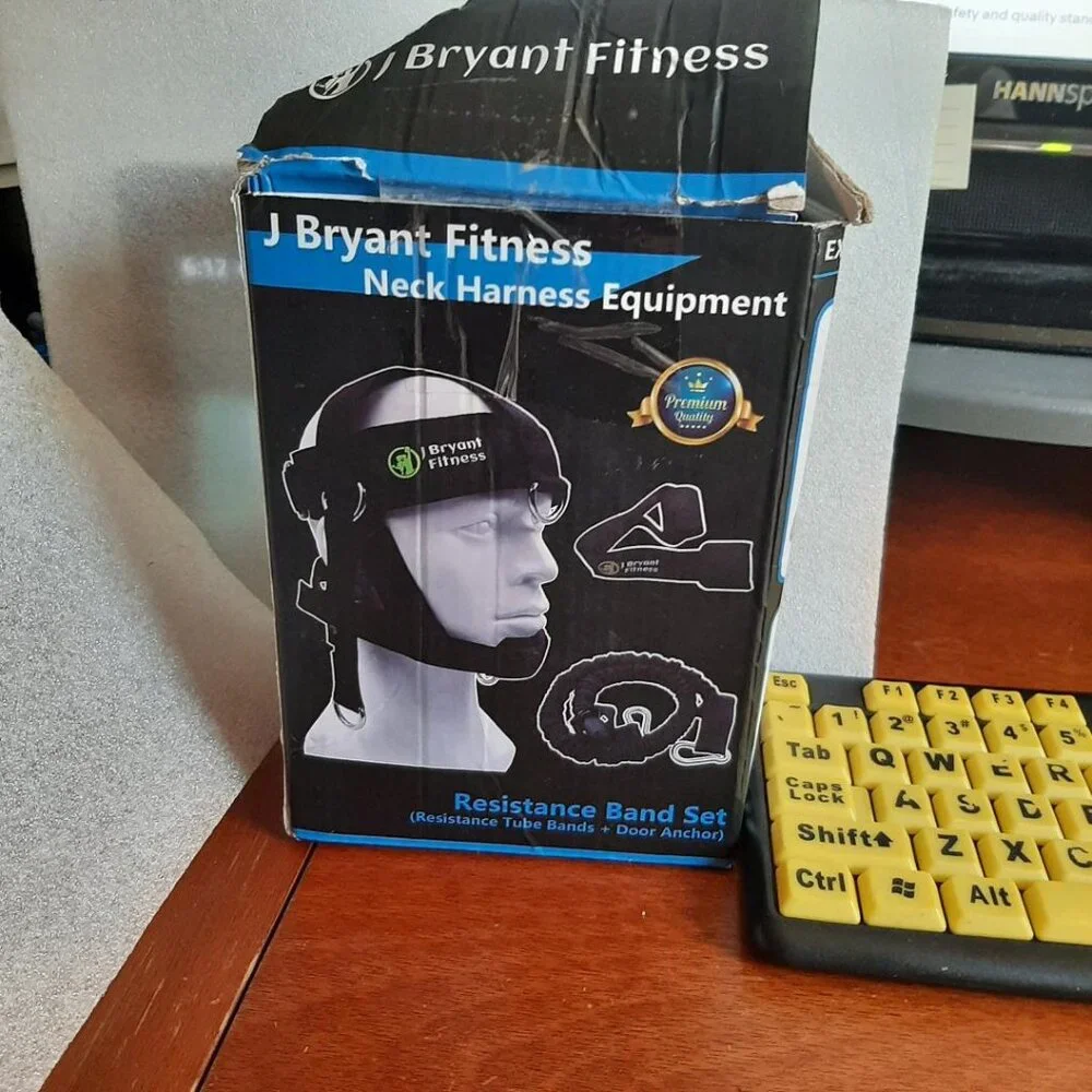 NEW Box ! J Bryant Fitness Neck Harness Head Resistance Band Set Weight Lifting